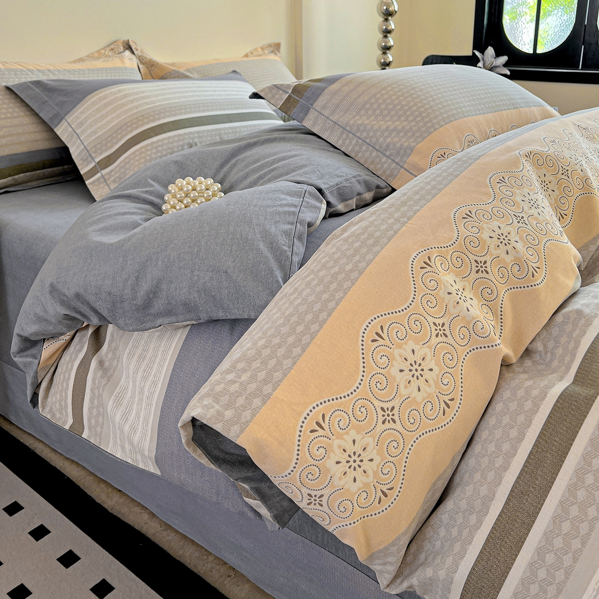 91家纺网 家纺一手货源 找家纺 （总）亿梵家居 2026新款全棉纯棉磨毛四件套