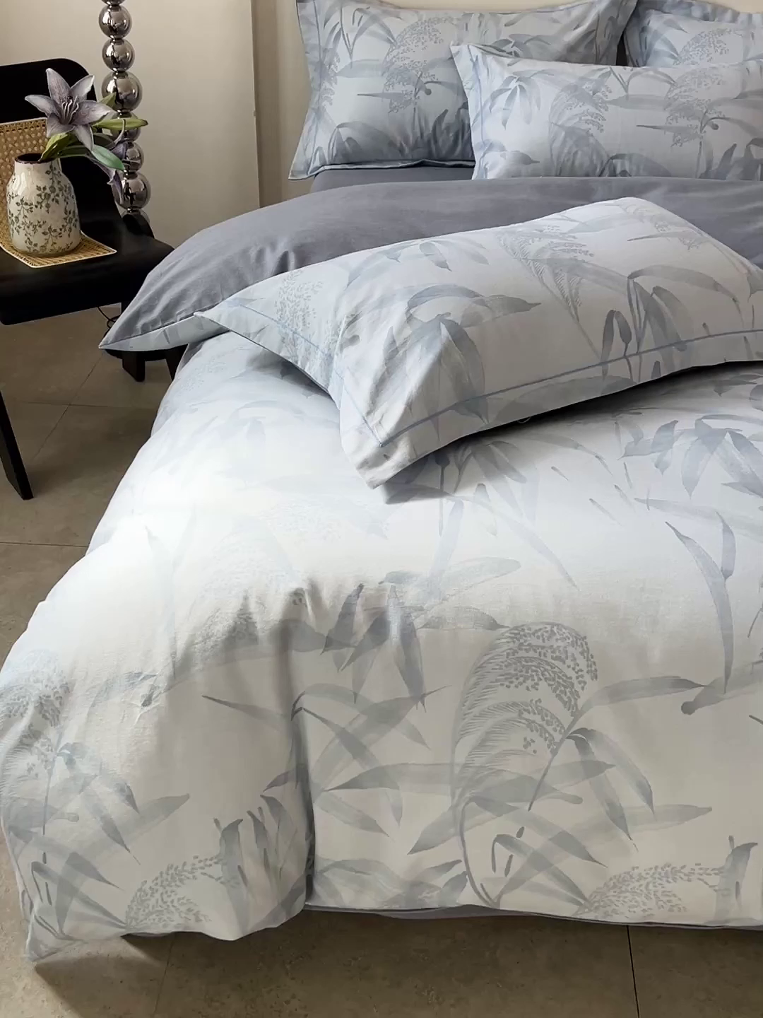 91家纺网 家纺一手货源 找家纺 亿梵家居 2026新款全棉纯棉磨毛四件套 半城烟沙-蓝