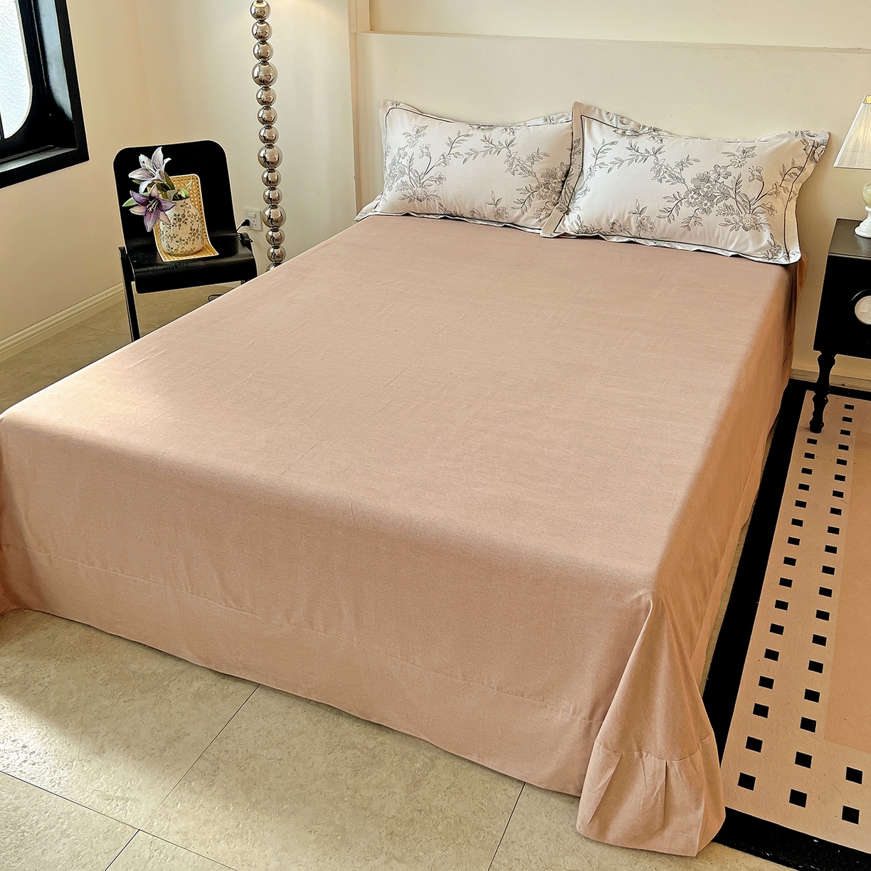 91家纺网 家纺一手货源 找家纺 亿梵家居 2026新款全棉纯棉磨毛四件套 古韵佳人