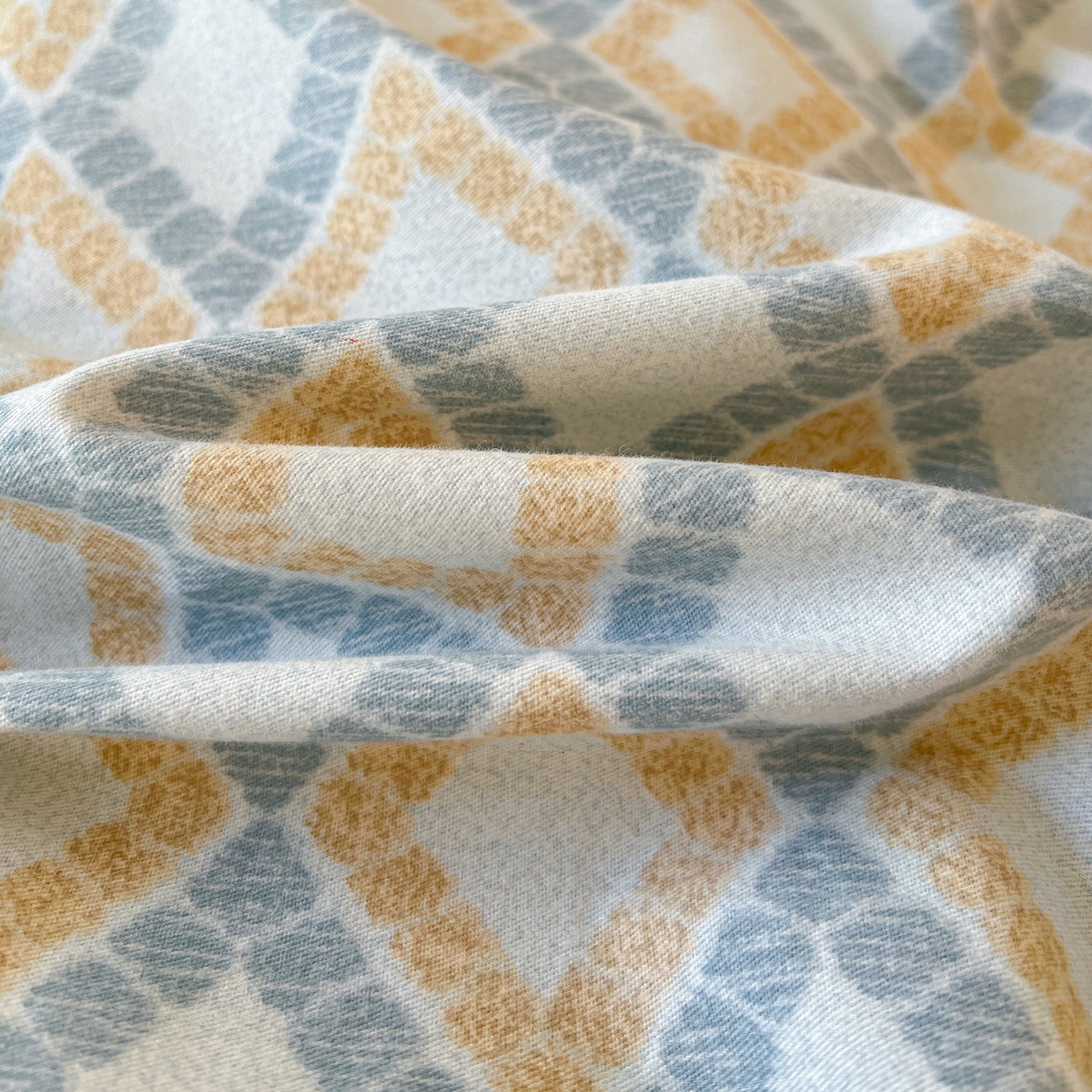 91家纺网 家纺一手货源 找家纺 亿梵家居 2026新款全棉纯棉磨毛四件套 莎莉亚-蓝