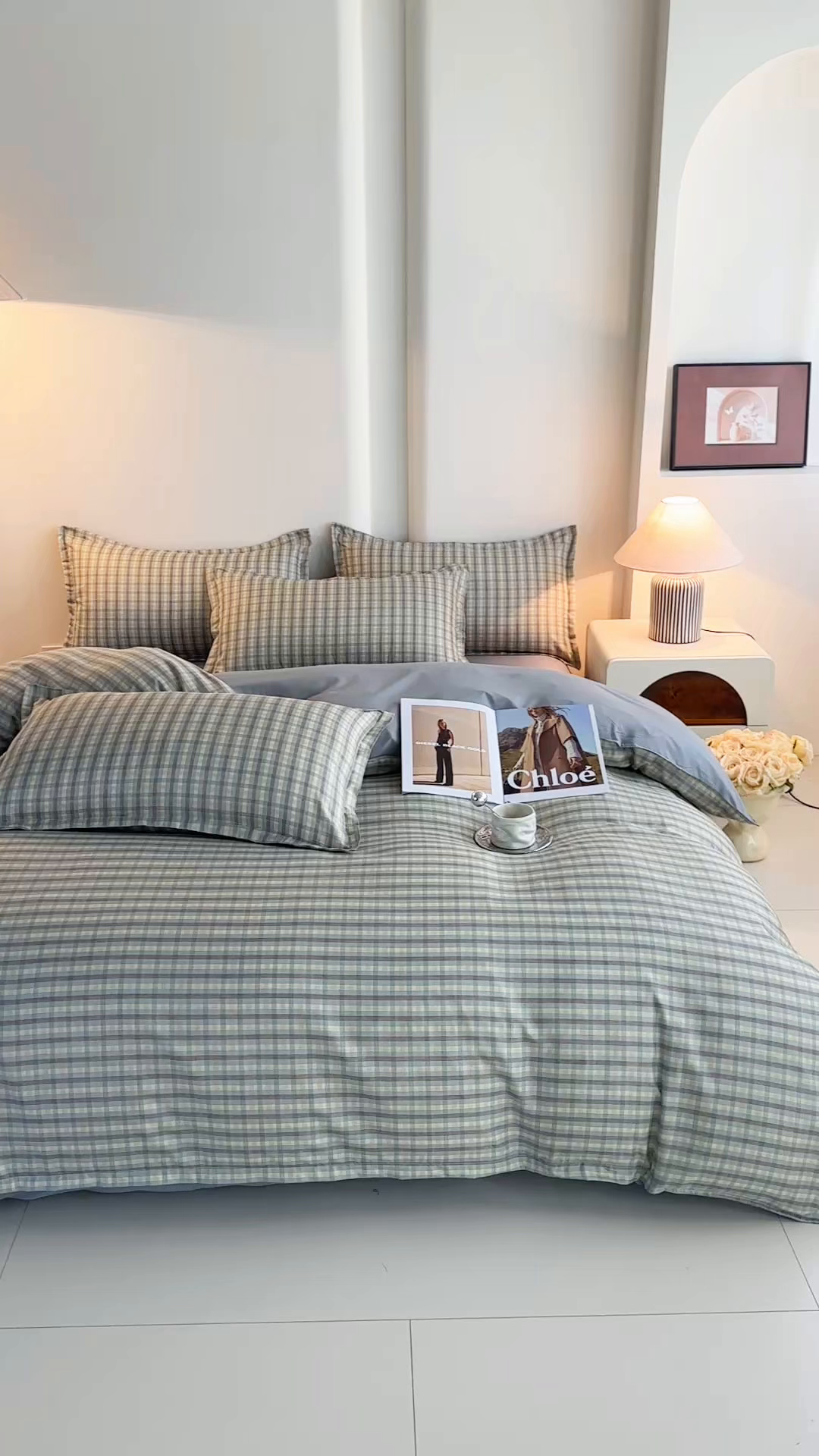 91家纺网 家纺一手货源 找家纺 楠沐家纺 2025年新款无印风学生印花四件套芦荟棉水洗棉 觅遇