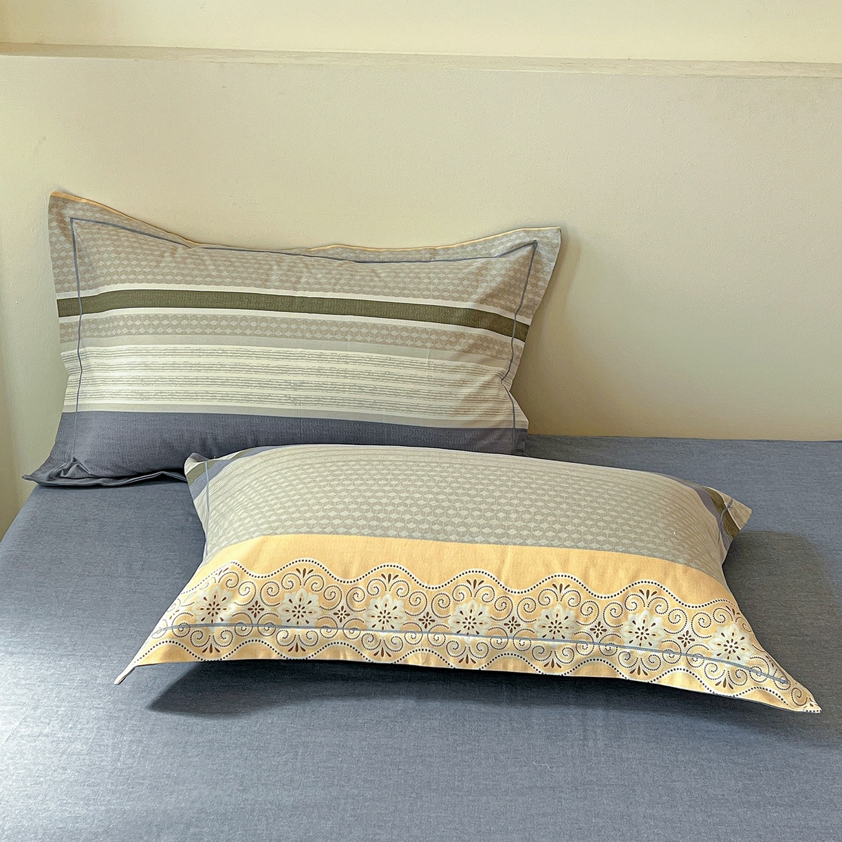 91家纺网 家纺一手货源 找家纺 亿梵家居 2026新款全棉纯棉磨毛四件套 肖邦-灰