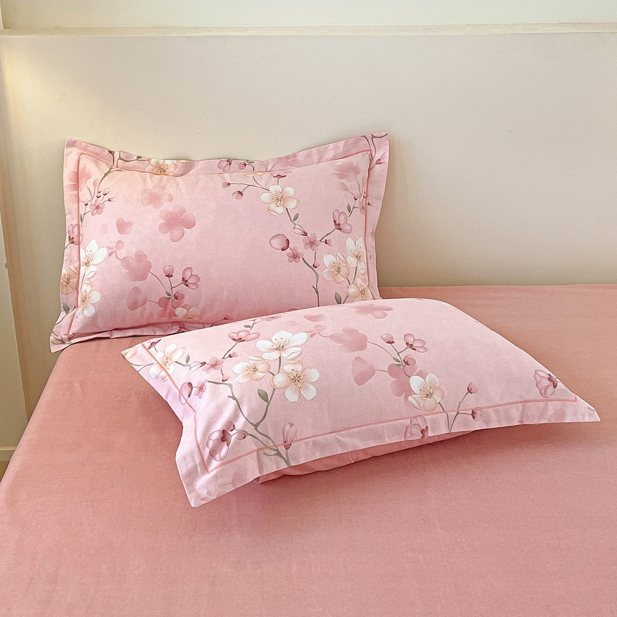 91家纺网 家纺一手货源 找家纺 亿梵家居 2026新款全棉纯棉磨毛四件套 云雨轩-粉