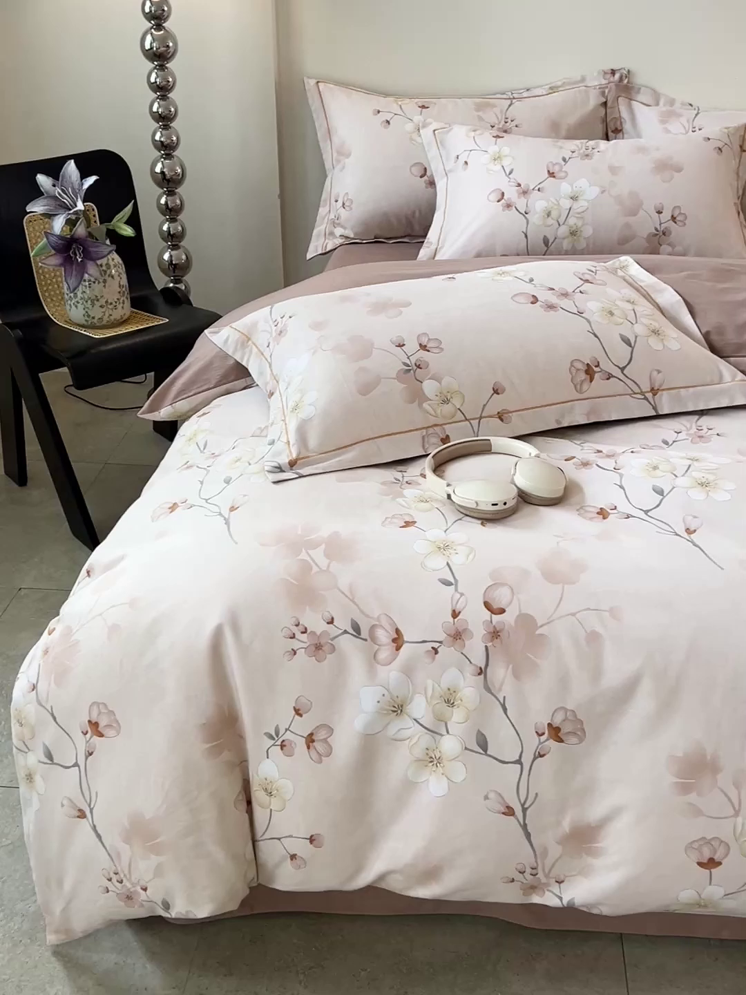 91家纺网 家纺一手货源 找家纺 亿梵家居 2026新款全棉纯棉磨毛四件套 云雨轩-咖