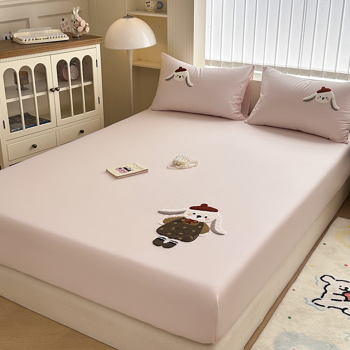 91家纺网 家纺一手货源 找家纺 （总）卡诗兰 2025新款100支全棉磨毛毛巾绣床笠三件套