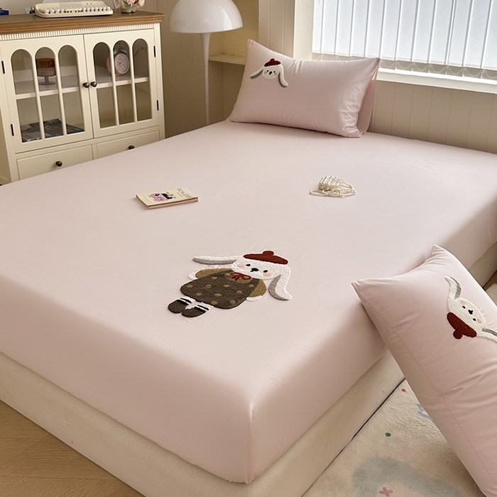 91家纺网 家纺一手货源 找家纺 （总）卡诗兰 2025新款100支全棉磨毛毛巾绣床笠三件套