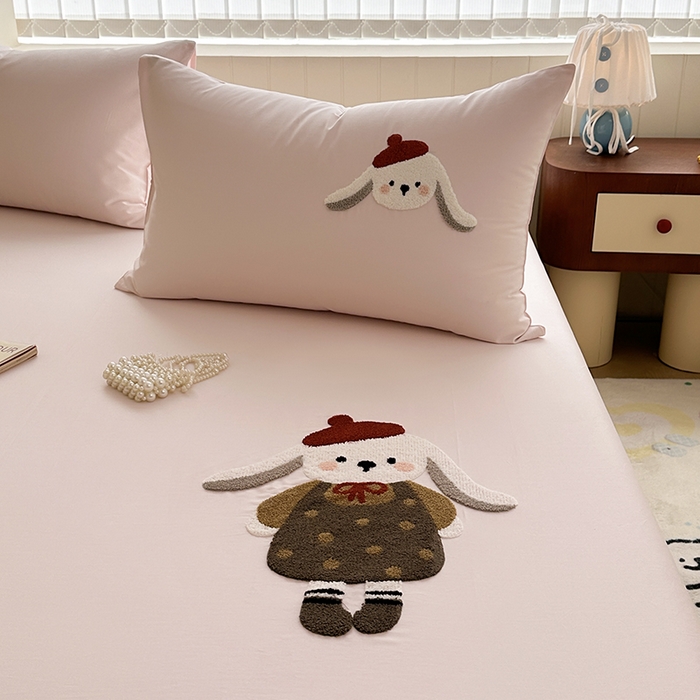 91家纺网 家纺一手货源 找家纺 （总）卡诗兰 2025新款100支全棉磨毛毛巾绣床笠三件套