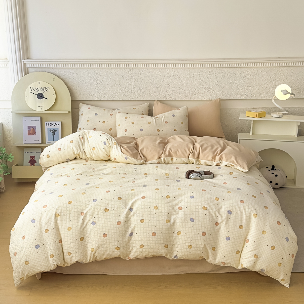 91家纺网 家纺一手货源 找家纺 （总）麦乐迪 2026年新款A类抗菌云感双层纱印花四件套（提高买家秀）