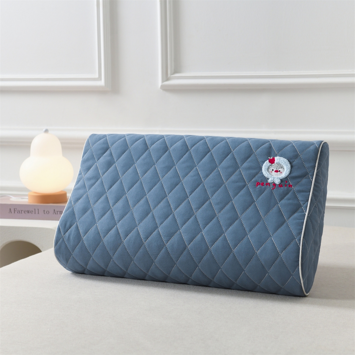 91家纺网 家纺一手货源 找家纺 （总）小猫派 2025新款防口水防头油乳胶绣花枕套款