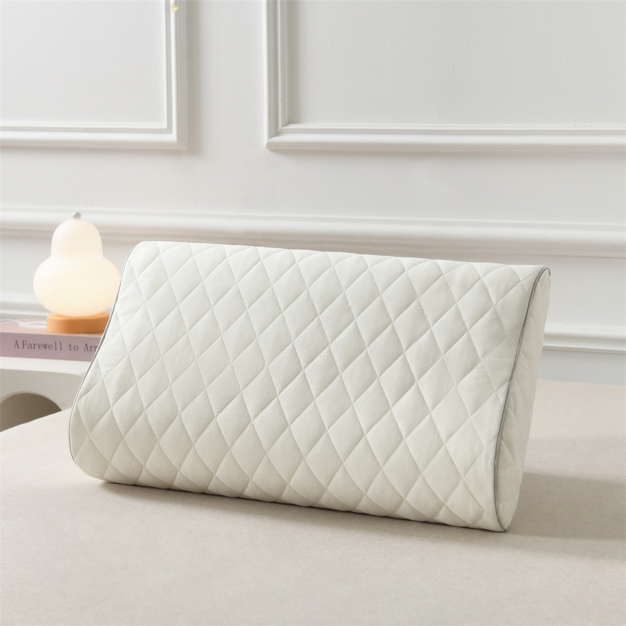 91家纺网 家纺一手货源 找家纺 （总）小猫派 2025新款防口水防头油乳胶无绣花枕套款