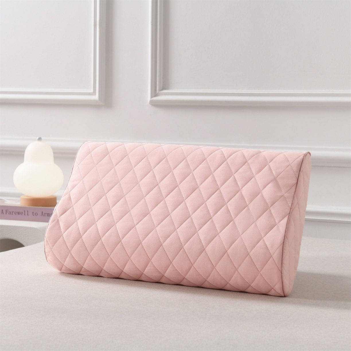 小猫派 2025新款防口水防头油乳胶无绣花枕套款 粉色企鹅乳胶款（无绣花）