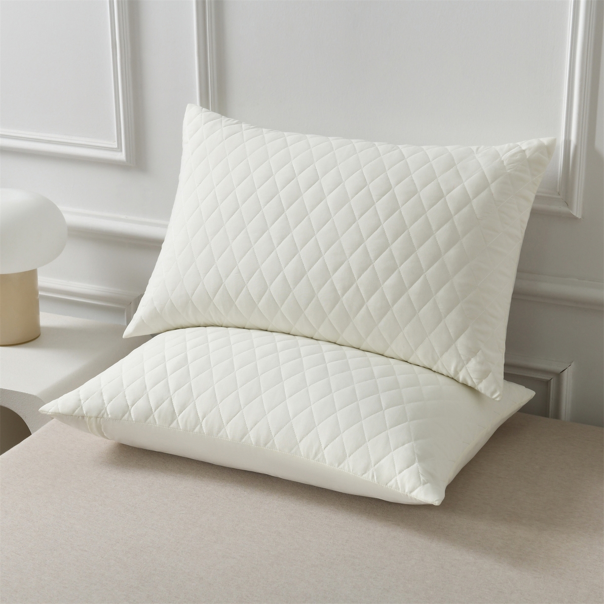 91家纺网 家纺一手货源 找家纺 （总）小猫派 2025新款防口水防头油常规无绣花枕套款