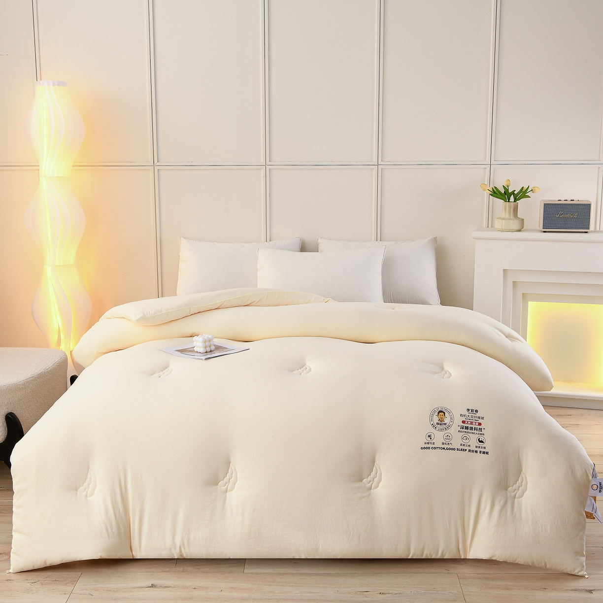 91家纺网 家纺一手货源 找家纺 （总）曼尼家纺 2025新款李官奇大豆被官方正品授权李官奇大豆纤维被包检测