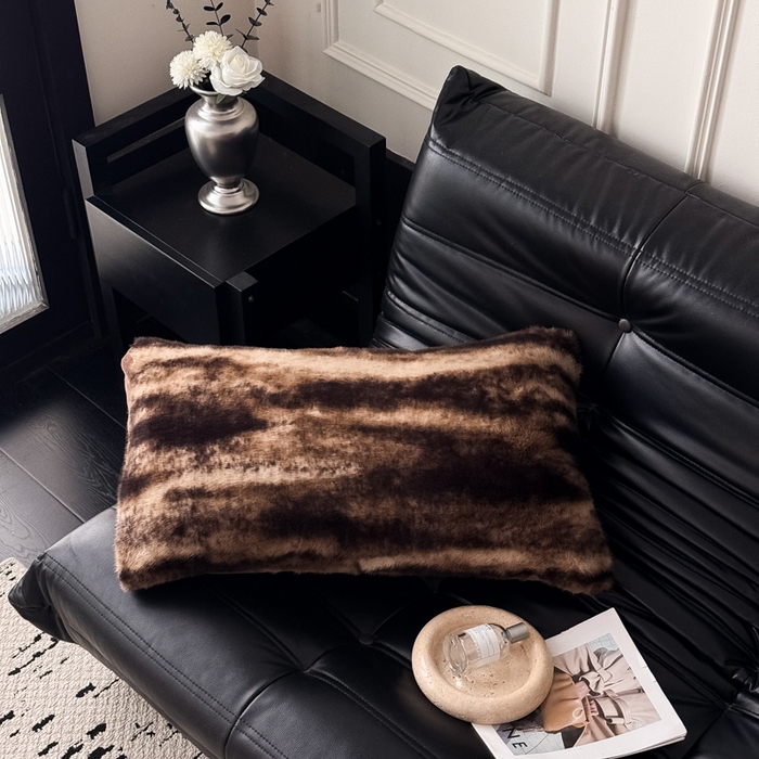 91家纺网 家纺一手货源 找家纺 （总）九花鹿 2025新款水貂绒皮草绒保暖单人双人单品枕套单件枕套