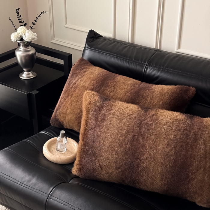 九花鹿 2025新款水貂绒皮草绒保暖单人双人单品枕套单件枕套 巴洛克