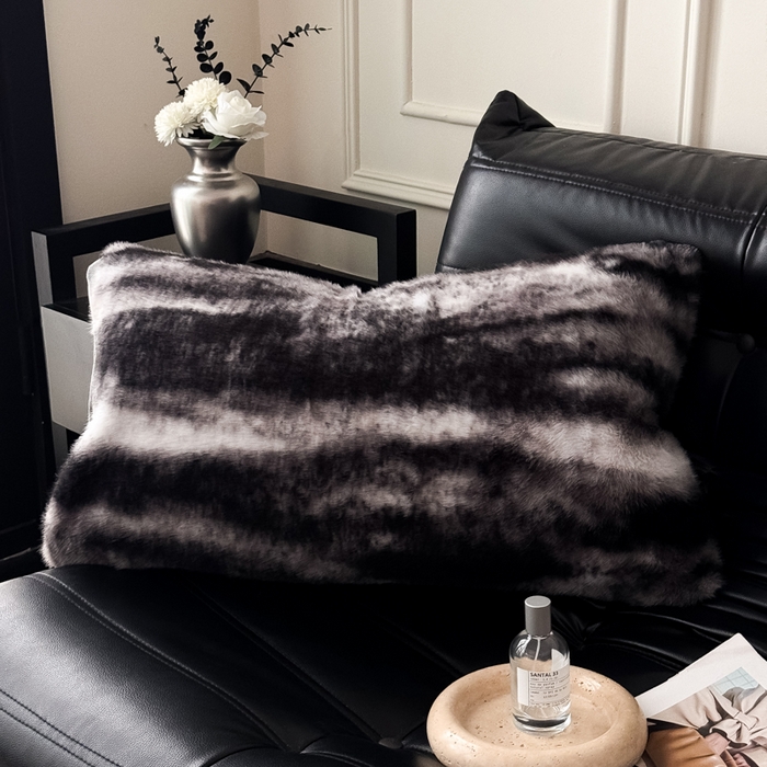 91家纺网 家纺一手货源 找家纺 九花鹿 2025新款水貂绒皮草绒保暖单人双人单品枕套单件枕套 玛丽娜-气质灰