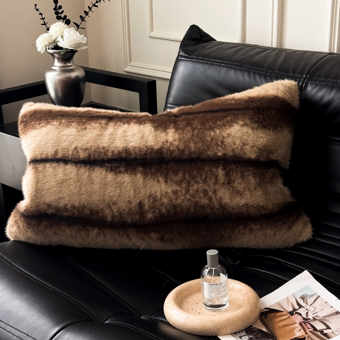 91家纺网 家纺一手货源 找家纺 九花鹿 2025新款水貂绒皮草绒保暖单人双人单品枕套单件枕套 佩兹利