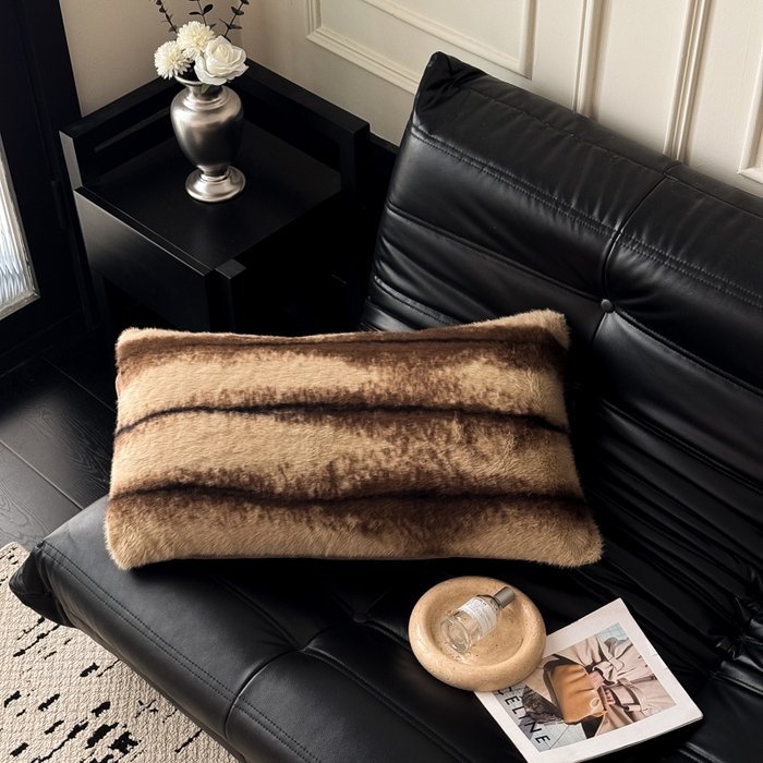 91家纺网 家纺一手货源 找家纺 九花鹿 2025新款水貂绒皮草绒保暖单人双人单品枕套单件枕套 佩兹利