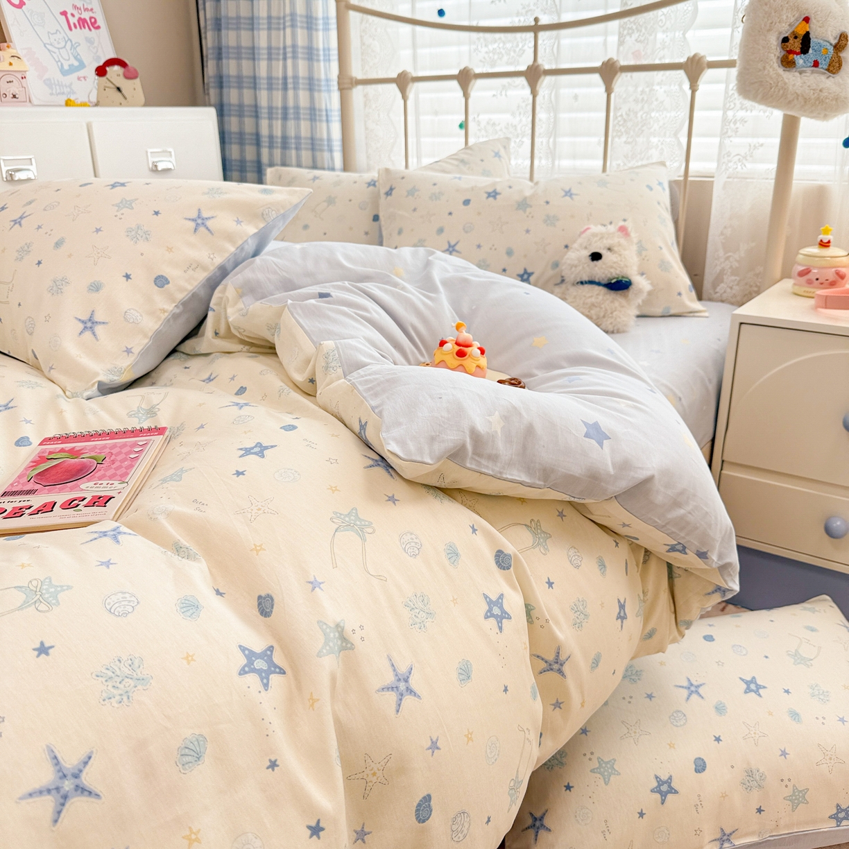 91家纺网 家纺一手货源 找家纺 （总）简宜家居（朝初家纺） 2025新款12868全棉兔与花笺系列四件套