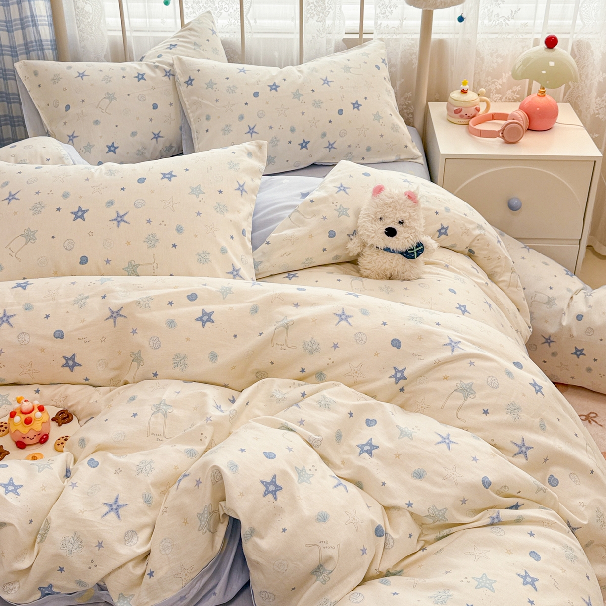 91家纺网 家纺一手货源 找家纺 （总）简宜家居（朝初家纺） 2025新款12868全棉兔与花笺系列四件套