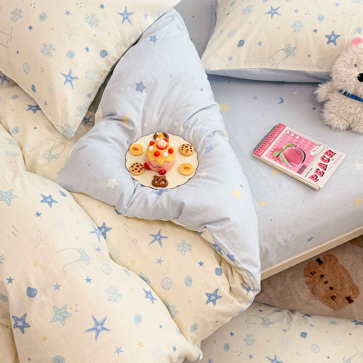 91家纺网 家纺一手货源 找家纺 （总）简宜家居（朝初家纺） 2025新款12868全棉兔与花笺系列四件套