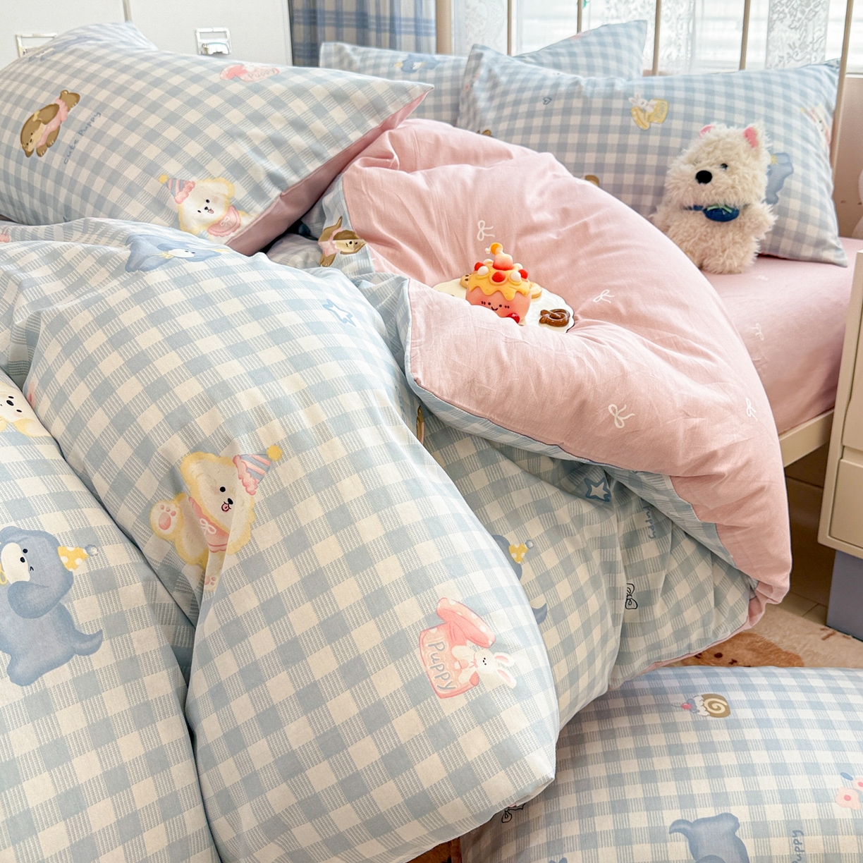 91家纺网 家纺一手货源 找家纺 （总）简宜家居（朝初家纺） 2025新款12868全棉兔与花笺系列四件套