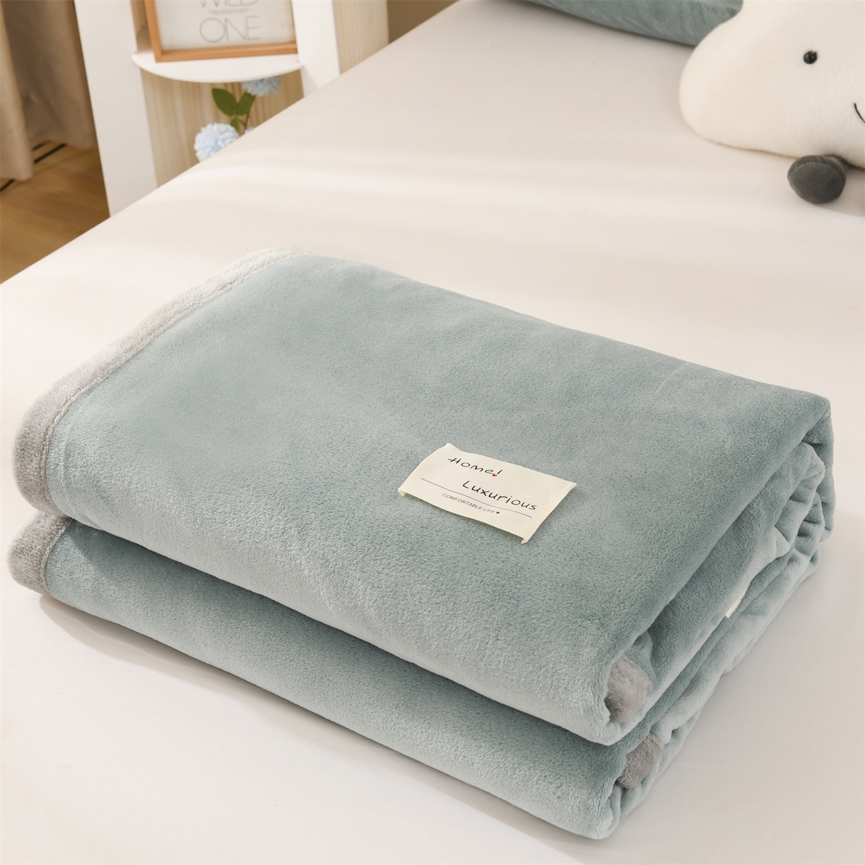 91家纺网 家纺一手货源 找家纺 （总）恋绒家纺 2025新款双面绒多功能休闲毛毯盖毯毯子