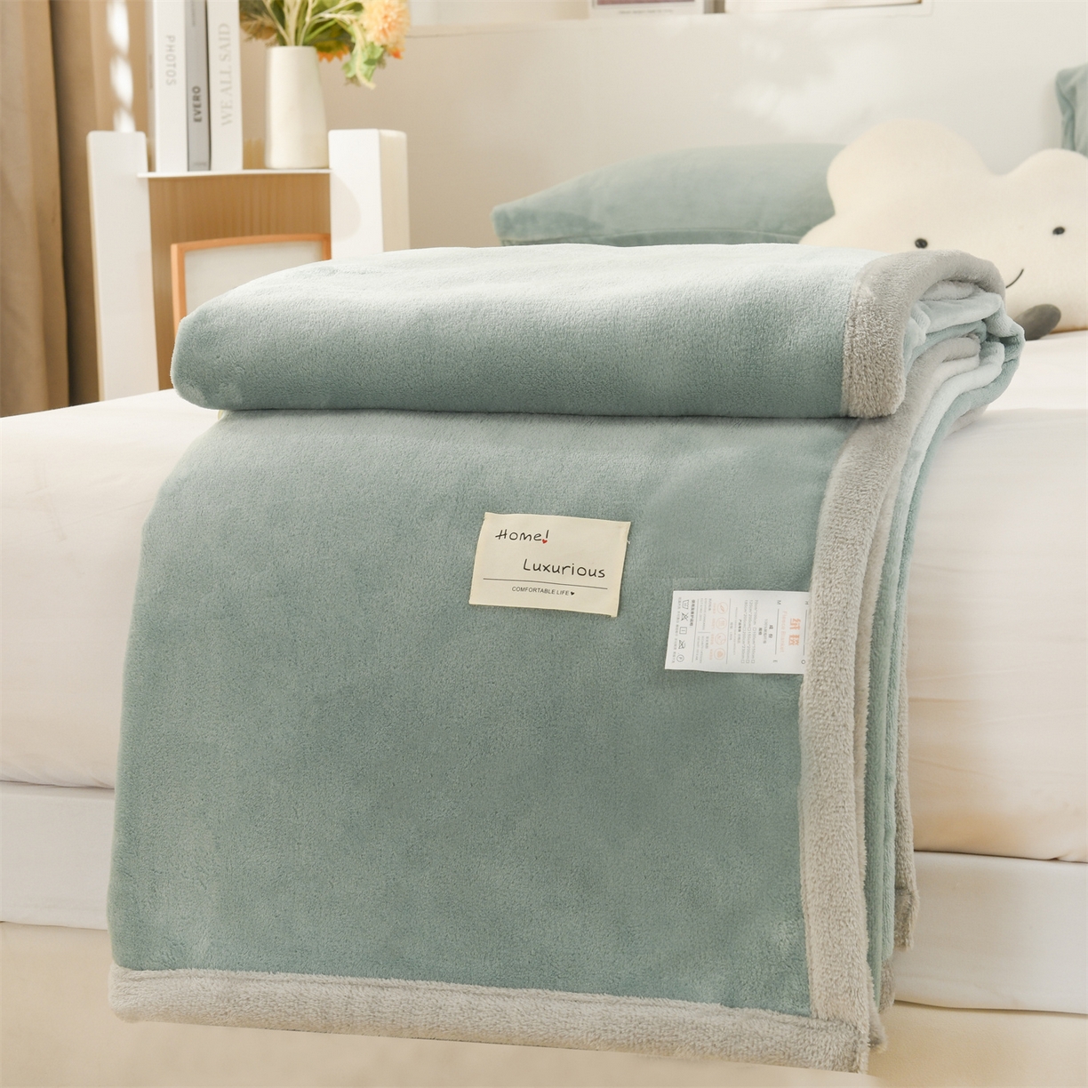 91家纺网 家纺一手货源 找家纺 （总）恋绒家纺 2025新款双面绒多功能休闲毛毯盖毯毯子