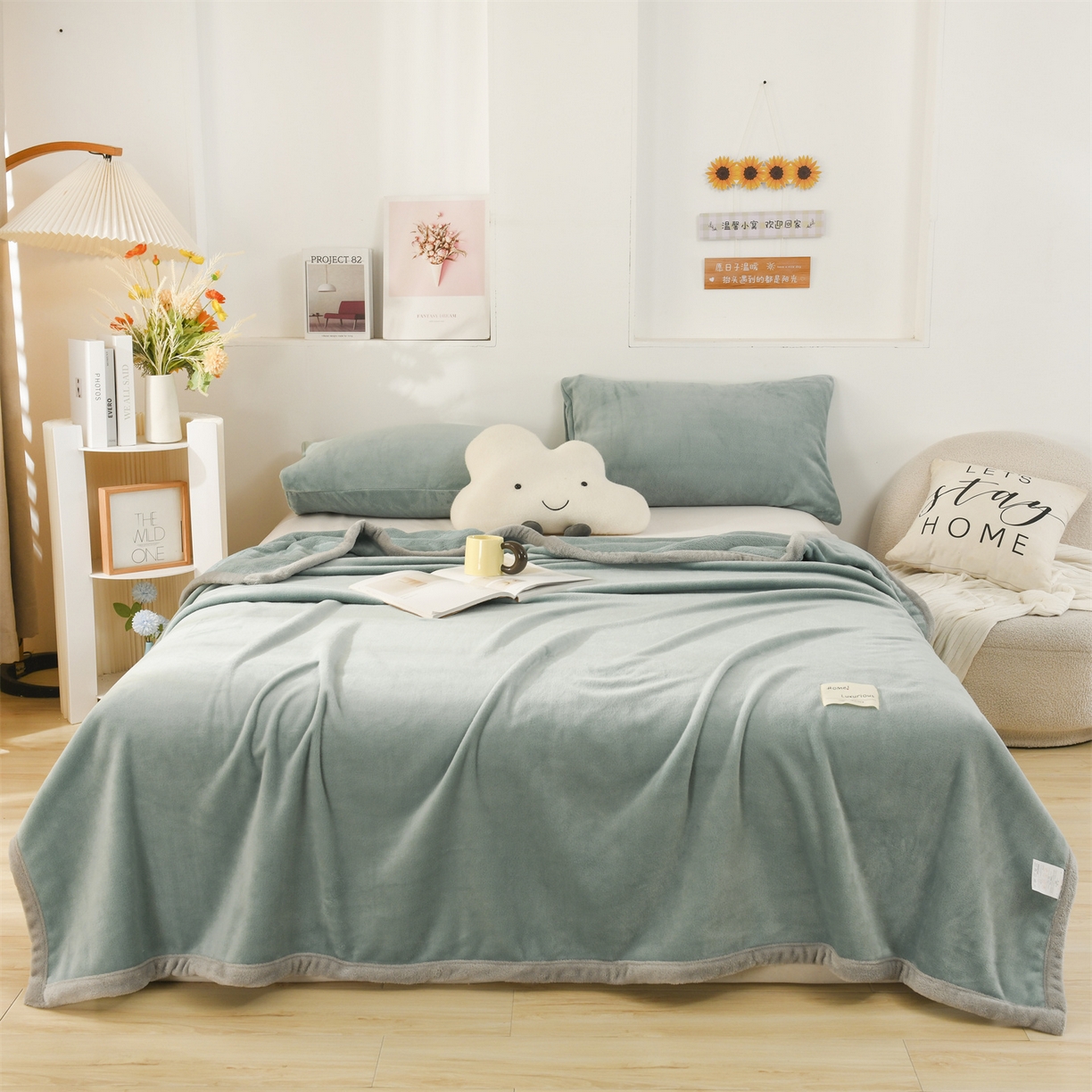 91家纺网 家纺一手货源 找家纺 （总）恋绒家纺 2025新款双面绒多功能休闲毛毯盖毯毯子