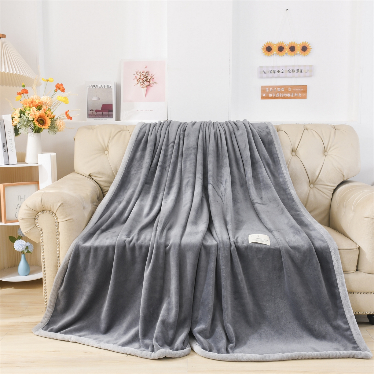 91家纺网 家纺一手货源 找家纺 （总）恋绒家纺 2025新款双面绒多功能休闲毛毯盖毯毯子