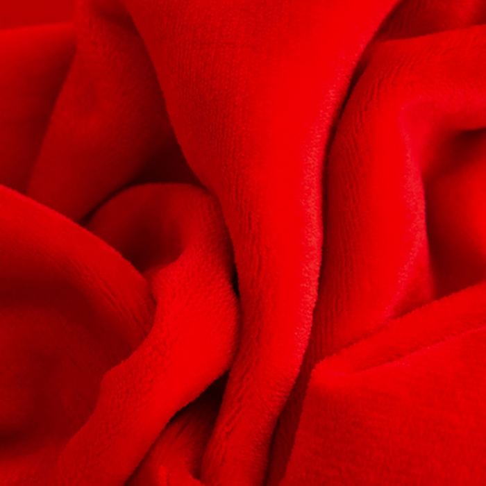 91家纺网 家纺一手货源 找家纺 居尚家纺 2025新款AB款加厚纯色牛奶绒绣花四件套大红色