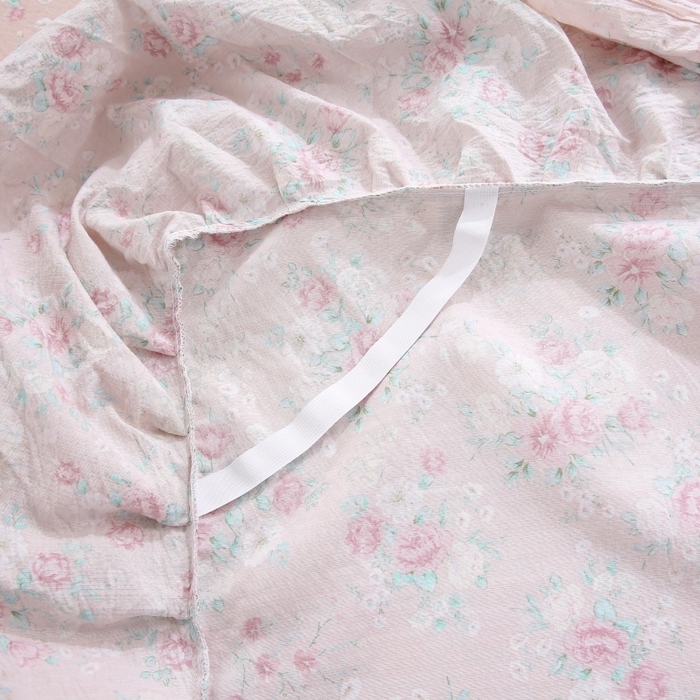 91家纺网 家纺一手货源 找家纺 曲之慕 2026新款韩版双层纱蕾丝花边床裙款四件套 爱如星辰