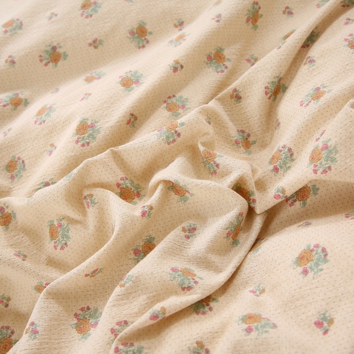 91家纺网 家纺一手货源 找家纺 曲之慕 2026新款韩版双层纱蕾丝花边床裙款四件套 花海