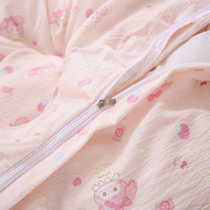 91家纺网 家纺一手货源 找家纺 曲之慕 2026新款韩版双层纱蕾丝花边床裙款四件套 甜蜜甜筒