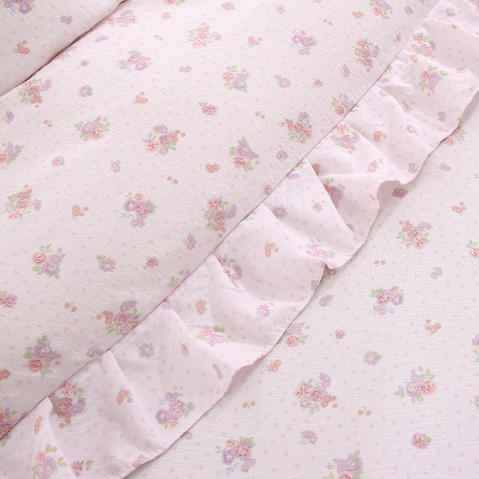 91家纺网 家纺一手货源 找家纺 曲之慕 2026新款韩版双层纱蕾丝花边床裙款四件套 相思-樱桃红