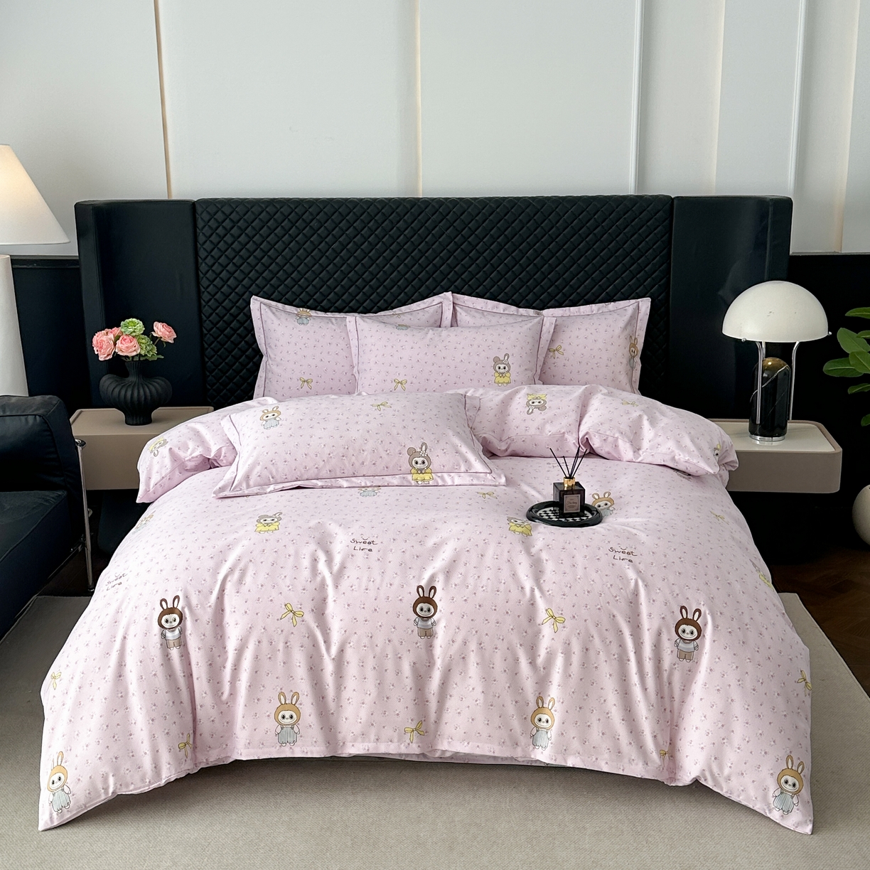 91家纺网 家纺一手货源 找家纺 （总）幸嘉轩 2025新款全棉纯棉喷气加厚磨毛四件套-系列五