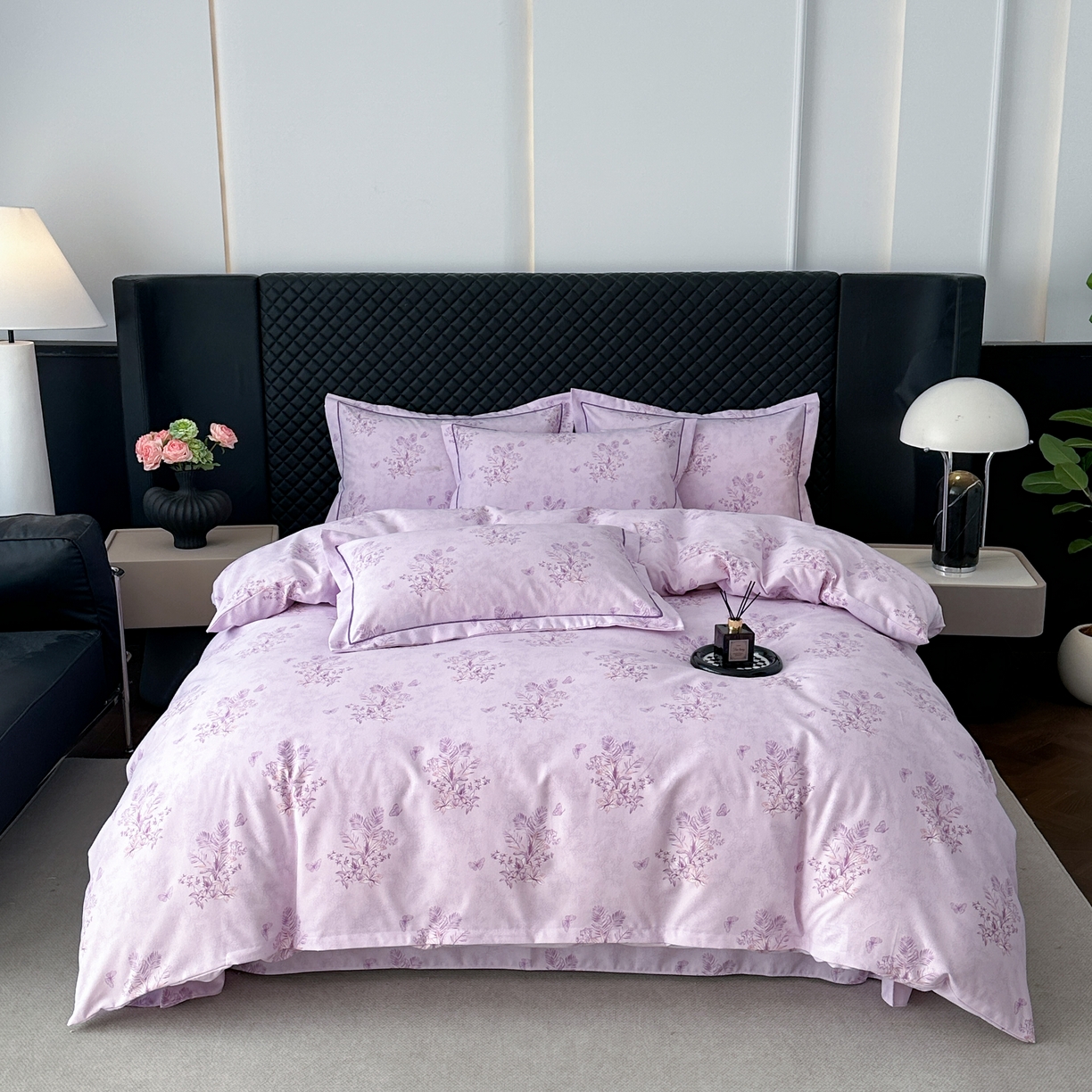 幸嘉轩 2025新款全棉纯棉喷气加厚磨毛四件套-系列五兰花情