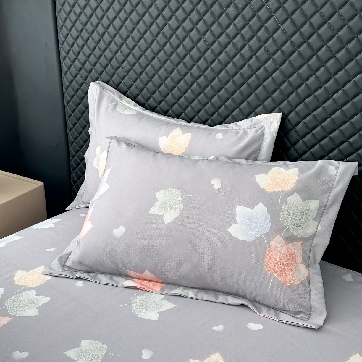 91家纺网 家纺一手货源 找家纺 幸嘉轩 2025新款全棉纯棉喷气加厚磨毛四件套-系列五茱丽叶灰