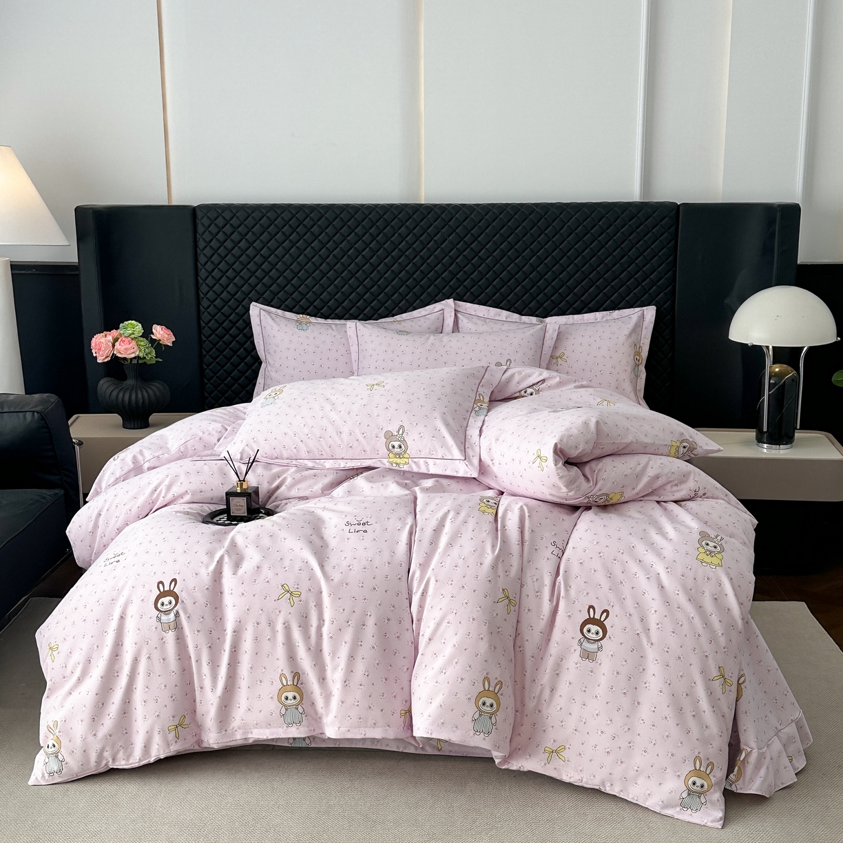 91家纺网 家纺一手货源 找家纺 幸嘉轩 2025新款全棉纯棉喷气加厚磨毛四件套-系列五赫卡风情