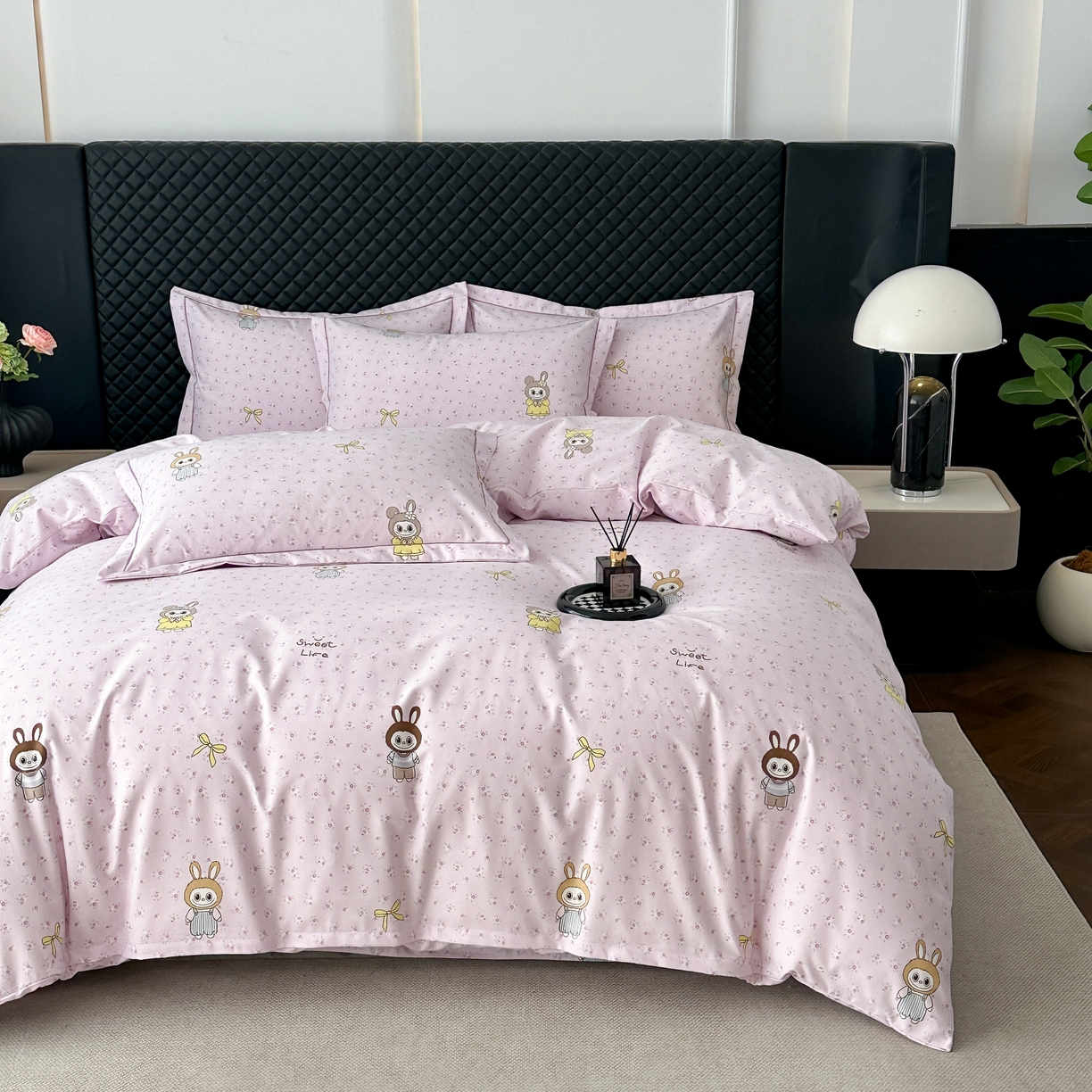 91家纺网 家纺一手货源 找家纺 幸嘉轩 2025新款全棉纯棉喷气加厚磨毛四件套-系列五赫卡风情