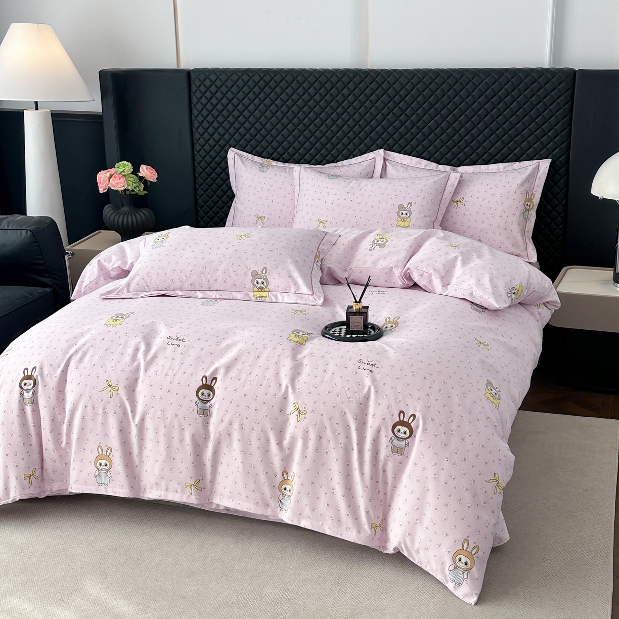 91家纺网 家纺一手货源 找家纺 幸嘉轩 2025新款全棉纯棉喷气加厚磨毛四件套-系列五赫卡风情