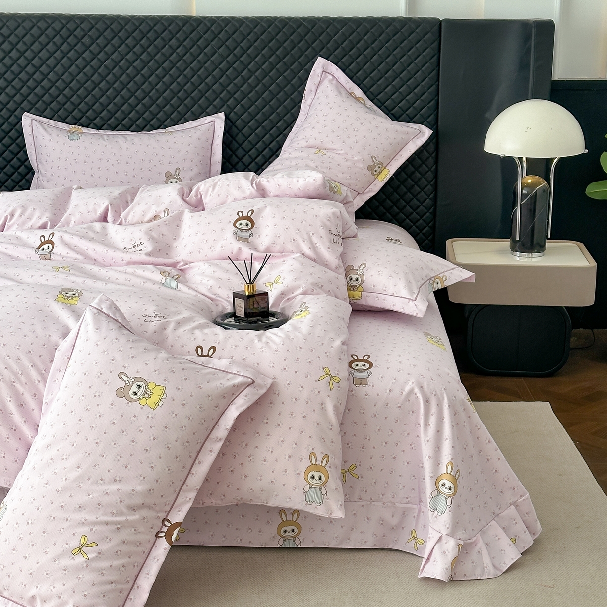 91家纺网 家纺一手货源 找家纺 幸嘉轩 2025新款全棉纯棉喷气加厚磨毛四件套-系列五赫卡风情