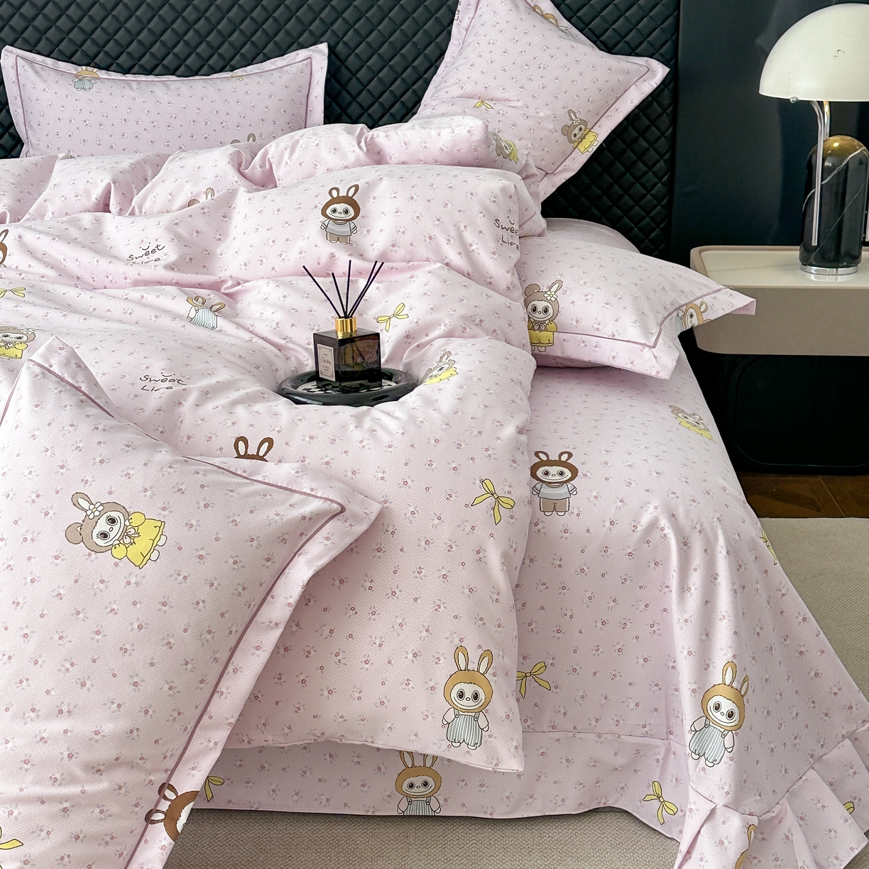 91家纺网 家纺一手货源 找家纺 幸嘉轩 2025新款全棉纯棉喷气加厚磨毛四件套-系列五赫卡风情