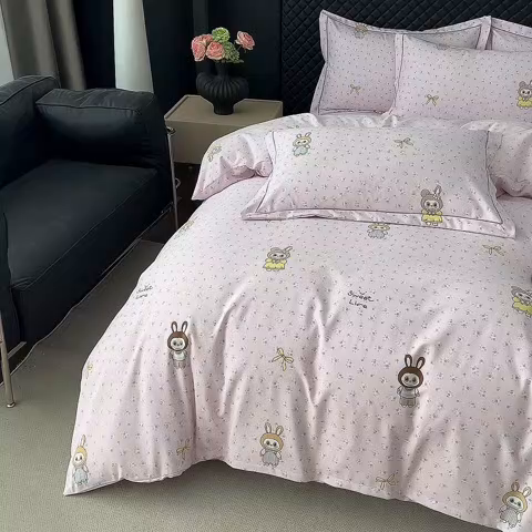 91家纺网 家纺一手货源 找家纺 幸嘉轩 2025新款全棉纯棉喷气加厚磨毛四件套-系列五赫卡风情