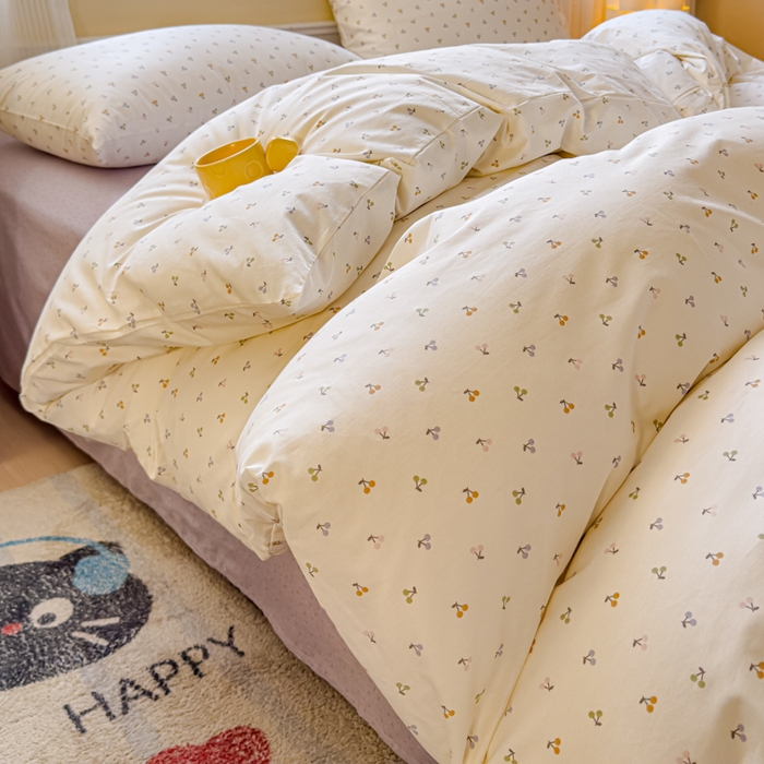 91家纺网 家纺一手货源 找家纺 感遇 2025新款全棉磨毛A类床单床笠三件套 巧克力