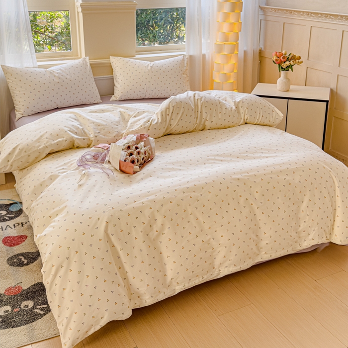 91家纺网 家纺一手货源 找家纺 感遇家纺 2026新款全棉纯棉印花13372四件套 缤纷樱桃