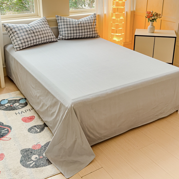 91家纺网 家纺一手货源 找家纺 感遇家纺 2026新款全棉纯棉印花13372四件套 达美-灰