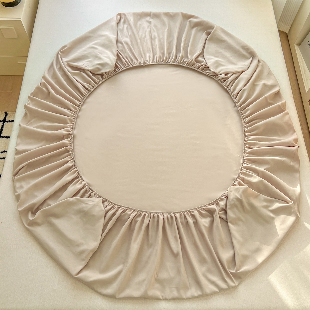 91家纺网 家纺一手货源 找家纺 卡诗兰 2025新款外贸跨境电商亚马逊速卖通单床笠三件套欧美尺寸多多跨境平台TEMU SHEIN 卡其