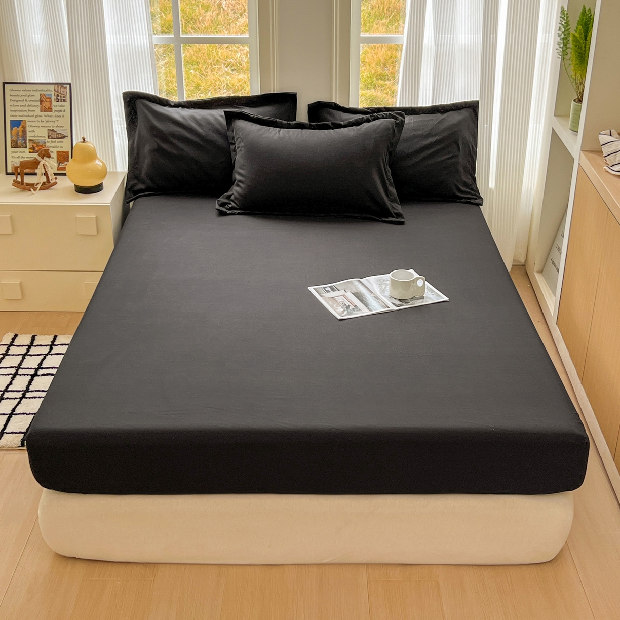 91家纺网 家纺一手货源 找家纺 （总）卡诗兰 2025新款外贸跨境电商亚马逊速卖通单床笠三件套欧美尺寸多多跨境平台TEMU SHEIN