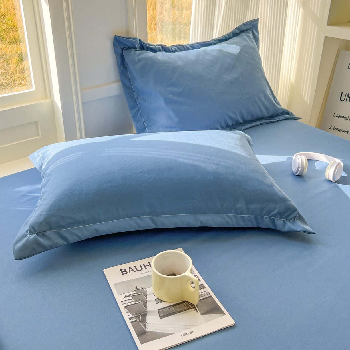 91家纺网 家纺一手货源 找家纺 卡诗兰 2025新款外贸跨境电商亚马逊速卖通单床笠三件套欧美尺寸多多跨境平台TEMU SHEIN 海蓝